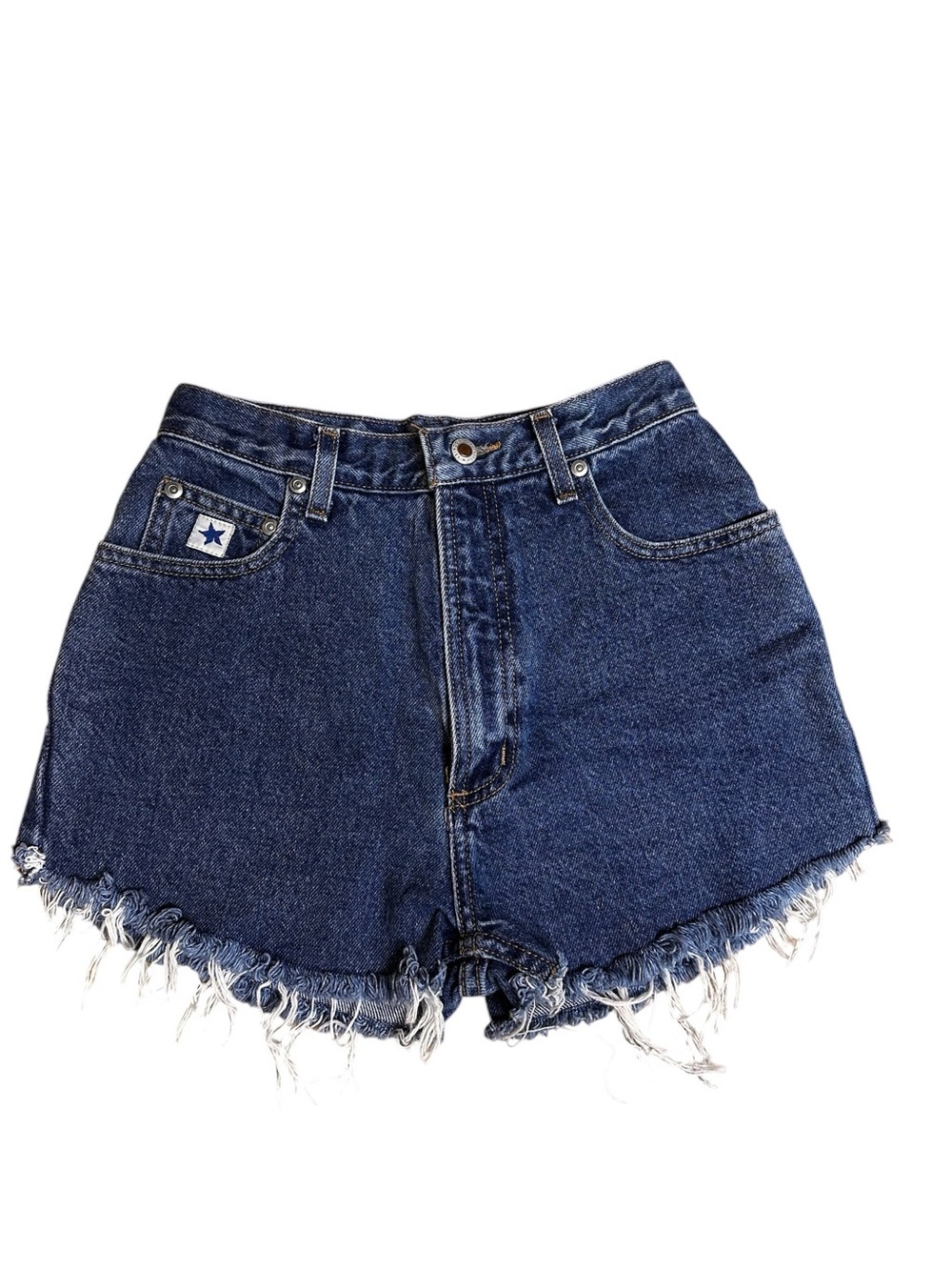 Rockies Vintage 90s Denim High Rise Cut Off Shorts Size 24” Waist Slim Fit